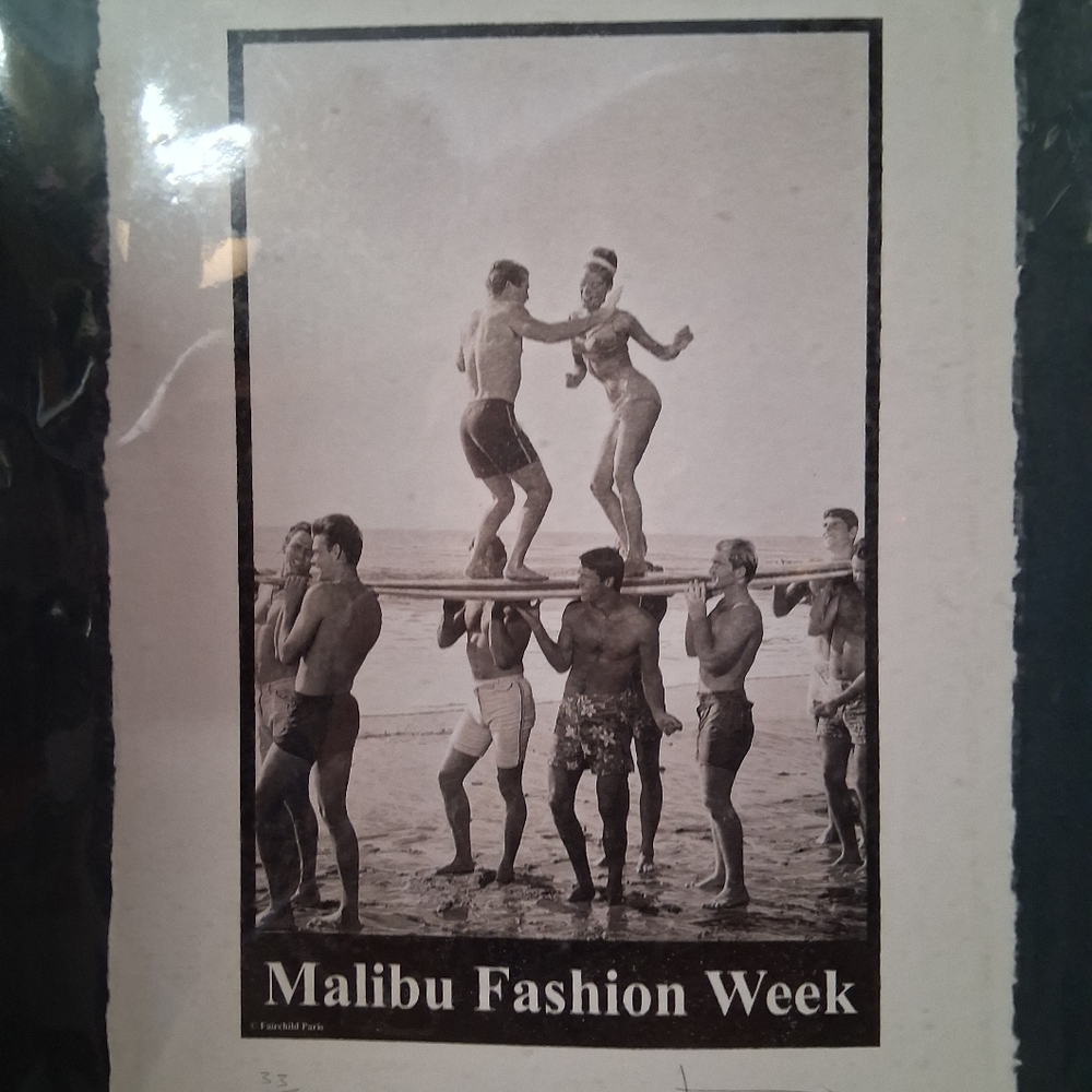 Malibu Fashion Week, Surfs Up, Limited Edition Print Hand signed Fairchild Paris